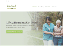 Tablet Screenshot of kindredhomecare.com